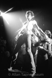 Bruce Springsteen Leans on Fans -Archival Fine Art Print Signed by the Photographer
